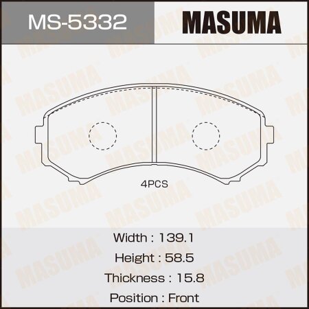 Brake pads Masuma, MS-5332