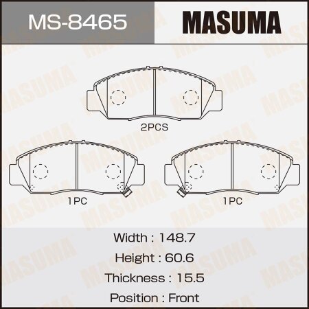 Колодки тормозные дисковые Masuma, MS-8465
