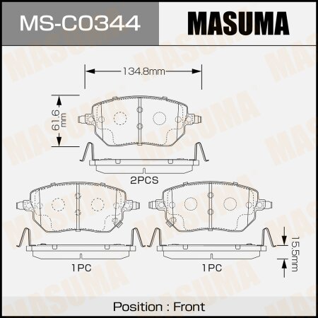 Brake pads Masuma, MS-C0344