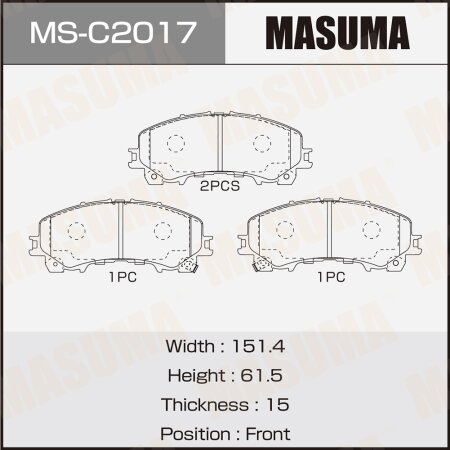 Brake pads Masuma, MS-C2017
