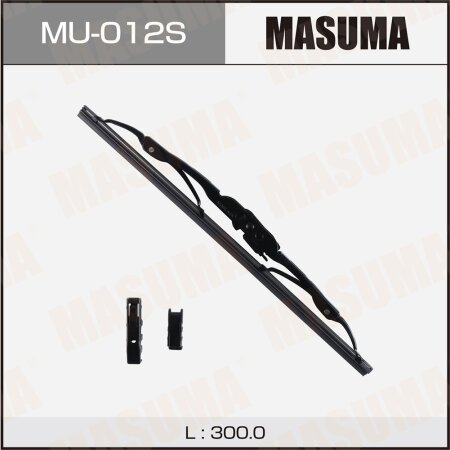 Щетка стеклоочистителя Masuma Optimum 12" (300мм) каркасная, адаптер крепления Bayonet 7.2x2.5, Pin, Small J-Hook (9х3), MU-012S