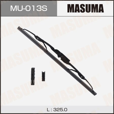 Щетка стеклоочистителя Masuma Optimum 13" (325мм) каркасная, адаптер крепления Bayonet 7.2x2.5, Pin, Small J-Hook (9х3), MU-013S