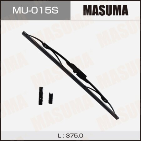 Щетка стеклоочистителя Masuma Optimum 15" (375мм) каркасная, адаптер крепления Bayonet 7.2x2.5, Pin, Small J-Hook (9х3), MU-015S