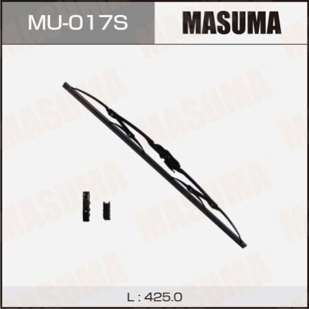 Щетка стеклоочистителя Masuma Optimum 17" (425мм) каркасная, адаптер крепления Bayonet 7.2x2.5, Pin, Small J-Hook (9х3), MU-017S