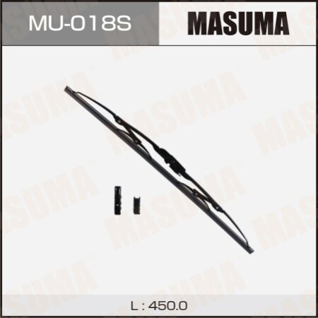 Щетка стеклоочистителя Masuma Optimum 18" (450мм) каркасная, адаптер крепления Bayonet 7.2x2.5, Pin, Small J-Hook (9х3), MU-018S