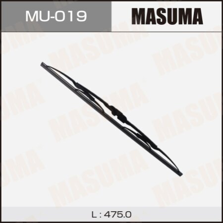 Щетка стеклоочистителя Masuma Nano Graphite 19" (475мм) каркасная, крепление J-hook, MU-019