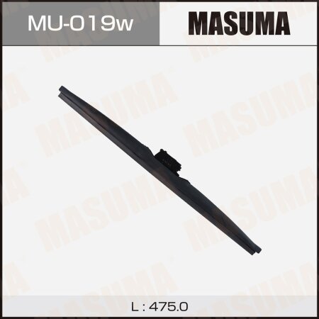 Щетка стеклоочистителя Masuma Nano Graphite 19" (475мм) зимняя, крепление J-hook, MU-019W