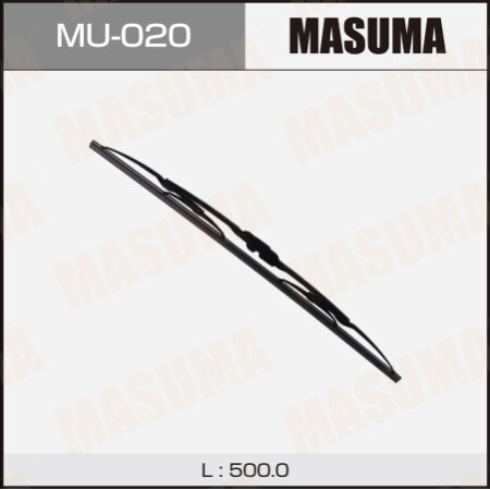 Щетка стеклоочистителя Masuma Nano Graphite 20" (500мм) каркасная, крепление J-hook, MU-020