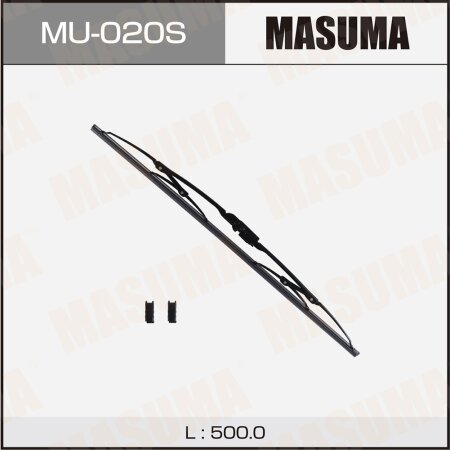 Щетка стеклоочистителя Masuma Optimum 20" (500мм) каркасная, адаптер крепления Bayonet 7.2x2.5, Pin, Small J-Hook (9х3), MU-020S