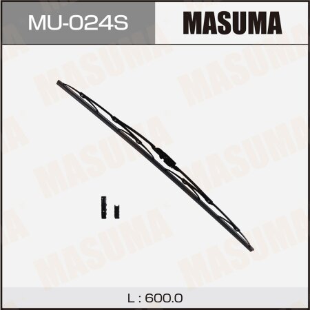 Щетка стеклоочистителя Masuma Optimum 24" (600мм) каркасная, адаптер крепления Bayonet 7.2x2.5, Pin, Small J-Hook (9х3), MU-024S