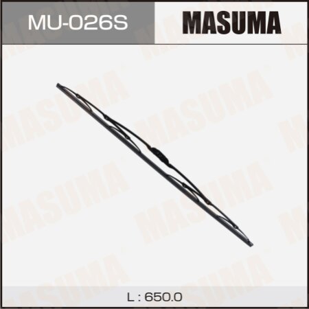 Щетка стеклоочистителя Masuma Optimum 26" (650мм) каркасная, адаптер крепления Bayonet 7.2x2.5, Pin, Small J-Hook (9х3), MU-026S