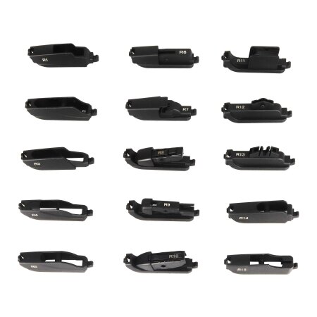 Дворник задний MASUMA пластиковый, силиконовый, универсальный 16"(400мм) 15 видов креплений, MU-116R