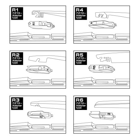Дворник задний MASUMA пластиковый, силиконовый, универсальный 16"(400мм) 15 видов креплений, MU-116R