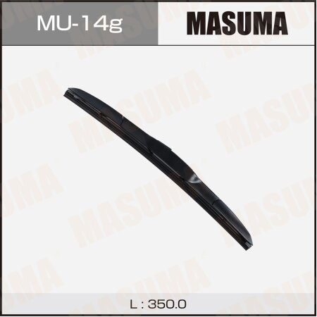 Щетка стеклоочистителя Masuma 14" (350мм) гибридная, крепление J-hook, MU-14g