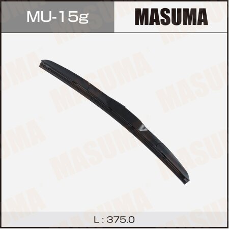 Щетка стеклоочистителя Masuma 15" (375мм) гибридная, крепление J-hook, MU-15g