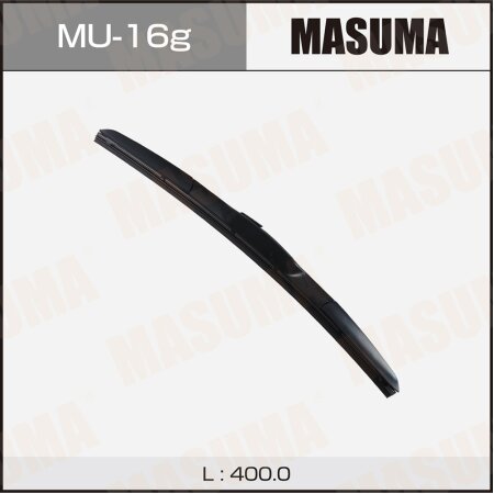 Щетка стеклоочистителя Masuma 16" (400мм) гибридная, крепление J-hook, MU-16g