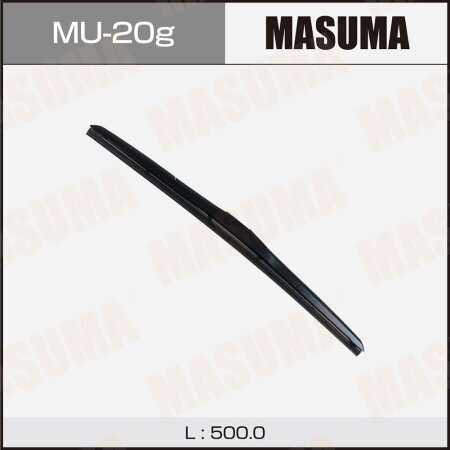 Щетка стеклоочистителя Masuma 20" (500мм) гибридная, крепление J-hook, MU-20g