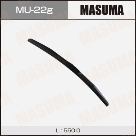 Щетка стеклоочистителя Masuma 22" (550мм) гибридная, крепление J-hook, MU-22g