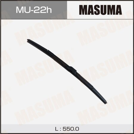 Щетка стеклоочистителя Masuma 22" (550мм) гибридная, боковое крепление J-hook, MU-22h