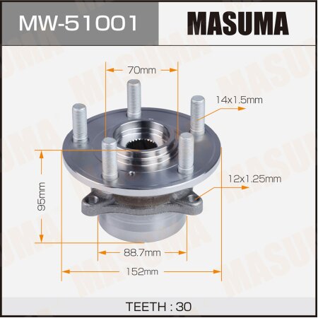 Ступичный узел Masuma, MW-51001