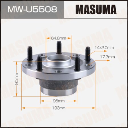 Ступичный узел Masuma, MW-U5508