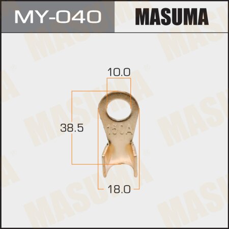 Контакт медный  MASUMA  150А, Зажим на провод (под болт 10мм), MY-040