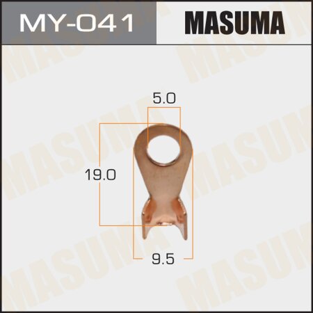 Контакт медный  MASUMA   10А, Зажим на провод (под болт 5мм), MY-041