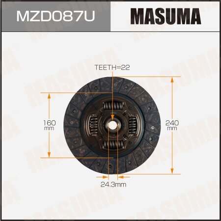 Диск сцепления Masuma, MZD087U