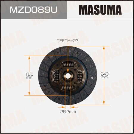 Диск сцепления Masuma, MZD089U