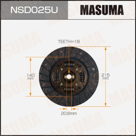 Диск сцепления Masuma, NSD025U