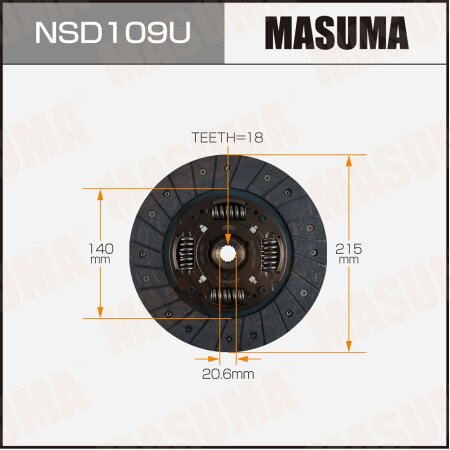 Диск сцепления Masuma, NSD109U