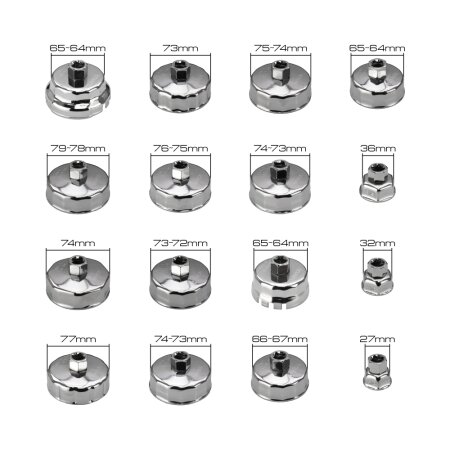 Set of pullers for replacing oil filters 58 pieces Masuma, PR-138