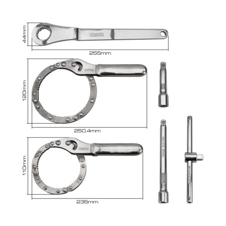 Set of pullers for replacing oil filters 58 pieces Masuma, PR-138