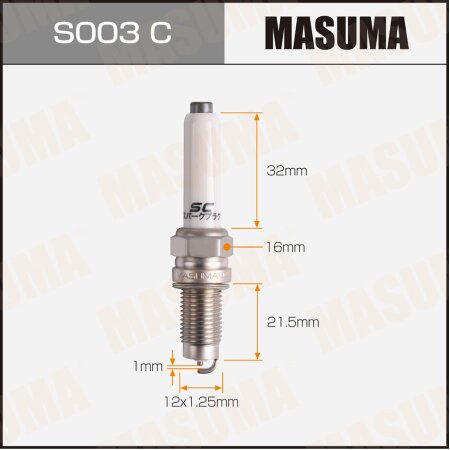 Свеча зажигания никелевая ZKER6A-10EG(96596) Masuma, S003C
