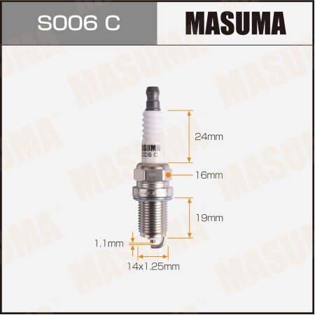 Свеча зажигания никелевая BKR6E-11(2756) Masuma, S006C
