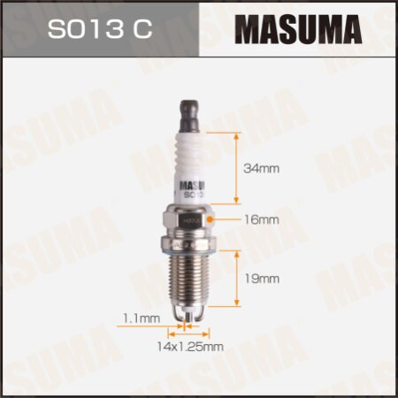 Spark plug nickel BKR5EKB-11(3967) Masuma, S013C