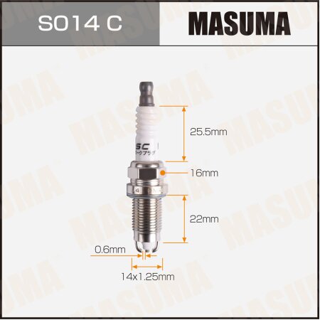Spark plug nickel BKR6EKUC(1013) Masuma, S014C