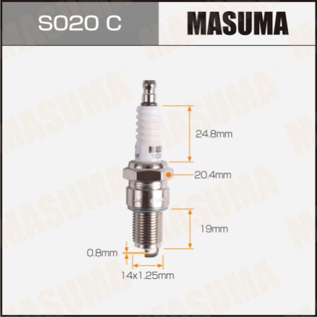 Свеча зажигания никелевая BP6ES(7811) Masuma, S020C