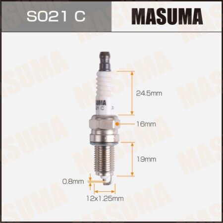 Свеча зажигания никелевая DCPR7E(3932) Masuma, S021C