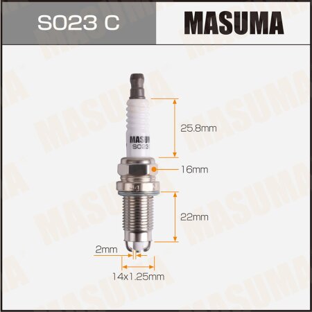 Spark plug nickel BKR5EKUD (6503) Masuma, S023C