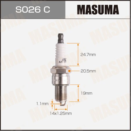 Свеча зажигания никелевая BPR6ES-11(4824) Masuma, S026C