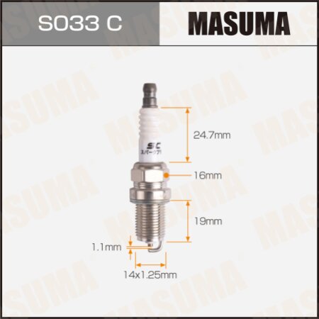 Свеча зажигания никелевая BCPR5ES-11(3524) Masuma, S033C