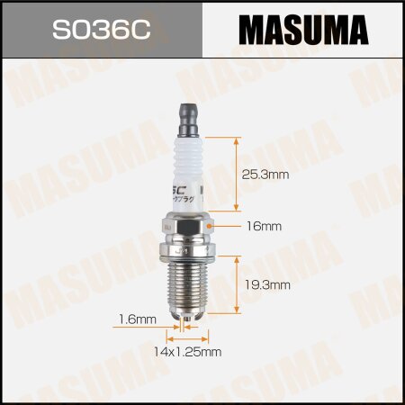 Свеча зажигания никелевая BKR6EKUB (3584) Masuma, S036C