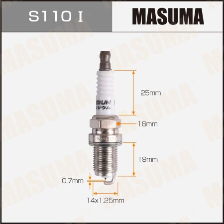 Spark plug Masuma iridium BKR6EIX-P, S110I