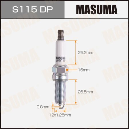 Spark plug Masuma platinum+platinum PLKR7A, S115DP