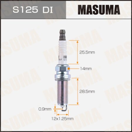 Spark plug Masuma iridium+iridium DILKAR7C9H, S125DI