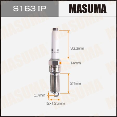 Свеча зажигания иридий+платина  ILNFR9B7G   Masuma, S163IP
