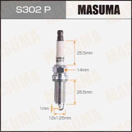 Свеча зажигания платиновая LZKAR6AP-11 Masuma, S302P
