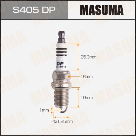 Свеча зажигания платина+платина PFR6X-11 Masuma, S405DP
