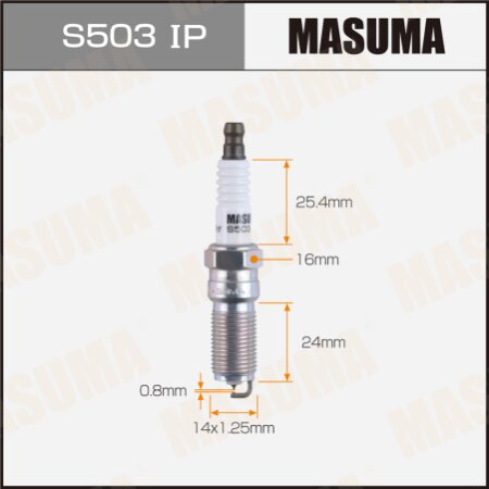 Свеча зажигания иридий+платина ILTR6G8G(96621) Masuma, S503IP